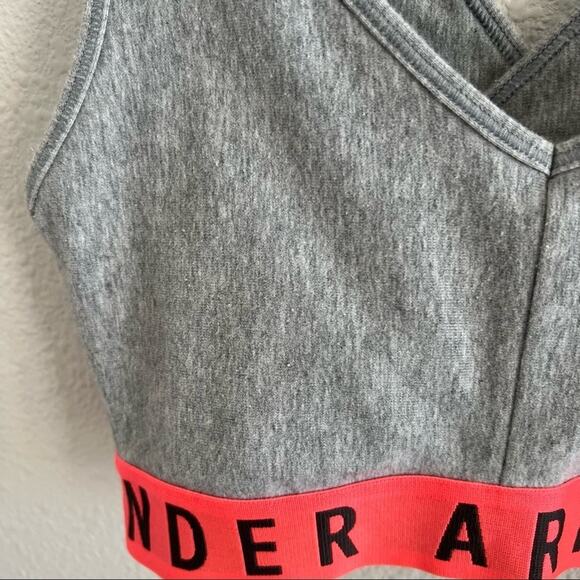 Under Armour Gray Cotton Feel Pull On Sports Bra Double Layer Small - Picture 3 of 9